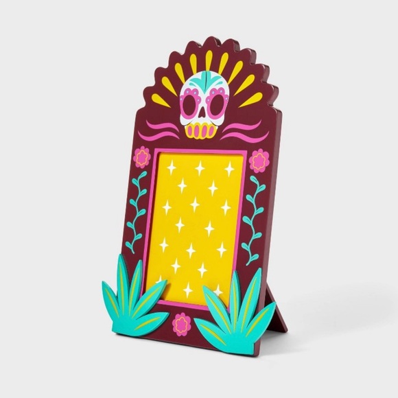 Holiday | Da De Muertos Ofrenda Small Wood Picture Frame Designed With ...